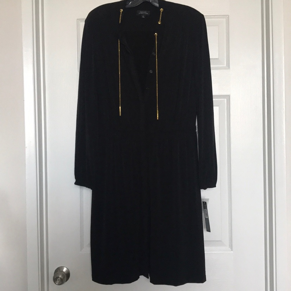 Tahari matte jersey dress